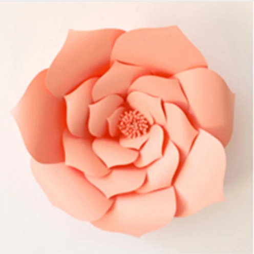 WEIGAO 1 шт. Вт, 30 Вт, 40 см DIY Искусственные Свадебные Бумажные цветы цветок розы для декорирования на первый день рождения девочки Mariage события вечерние поставки - Цвет: Dark Pink