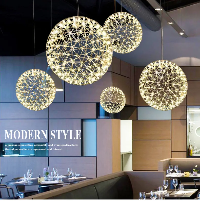 Modern And Simple Fashion Personality Sparkling Ball Pendant Lamps