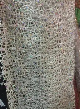 

Embroidered Net Fabric with beads With super Quality Cyndi-10.1764 African Tulle Lace Fabric For party Dress