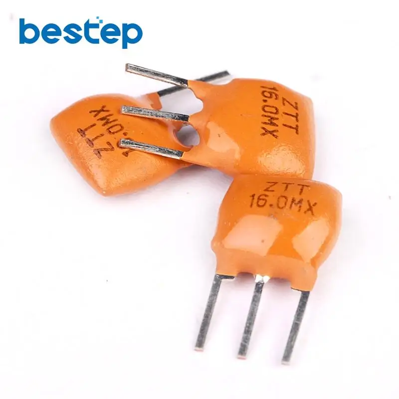 10PCS Ceramic Resonators ZTT16.0MX 16MHZ 16.000MHZ 3P Taozhenin