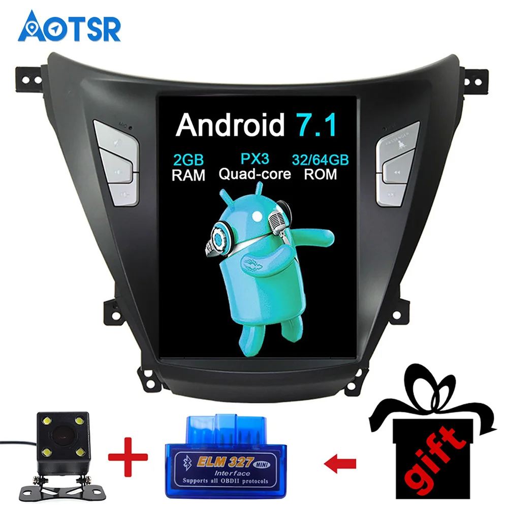 Автомобильная Мультимедийная система Aotsr экран 10 4 дюйма Tesla Android 7 1 без DVD плеера GPS