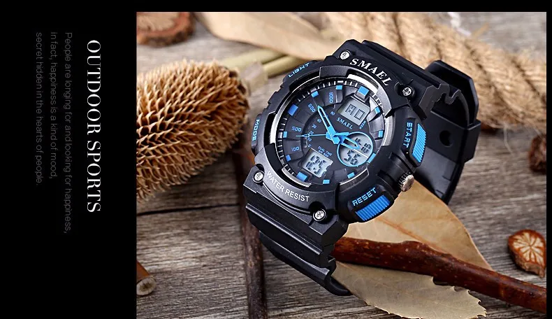 Estilo militar do exército Men Watch Data