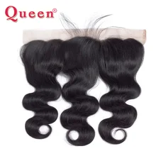 Искусственные волосы Queen hair бразильские объемные волнистые кружевные фронтальные с закрытием волос младенца remy волосы можно купить 3 или 4 пучка человеческих волос часть