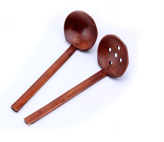 2pcs/lot Advanced handmade Japanese wooden spoon Soup Ladle Wooden