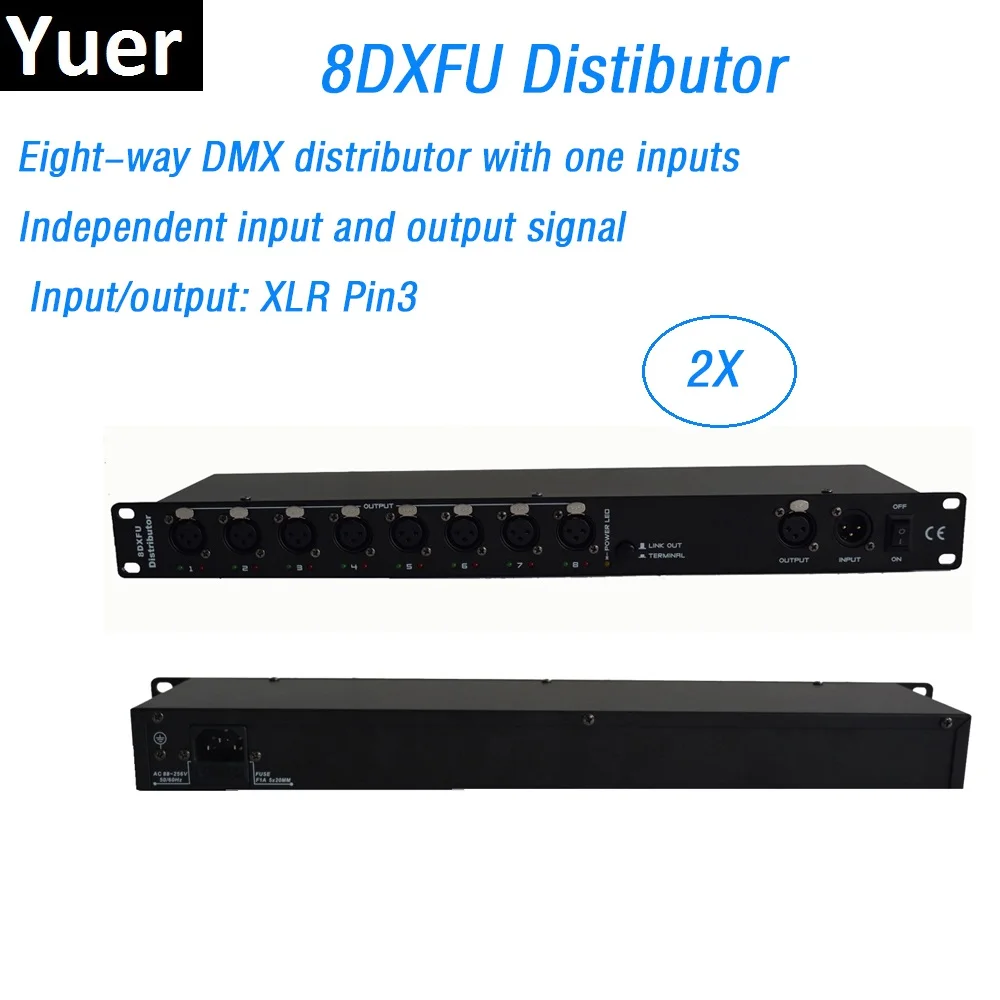 

8 Way DMX Distributor DMX512 Signal Amplifier Splitter For Moving Head Light DJ /Bar /Party /Show /Stage Light Led Stage Machine