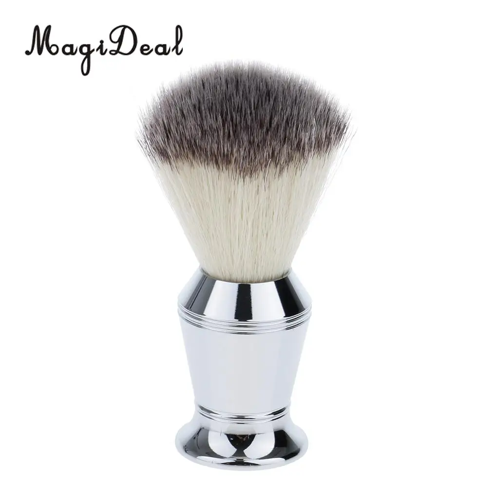 Set of 3pcs Men's Shaving Brush Stand Nose Hair Remover Grooming Scissors Eyebrow Trimmer Beard Shaping Tools