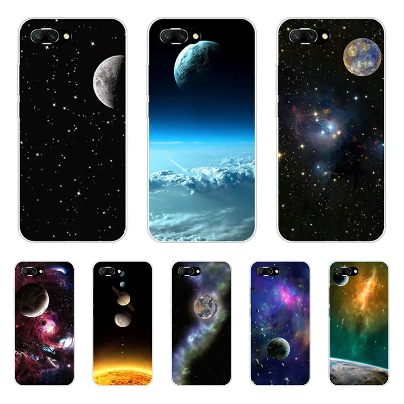 

huawei honor 10 Case,Starry sky Moon Soft TPU Back Cover Case For huawei honor v10 protect Phone cases