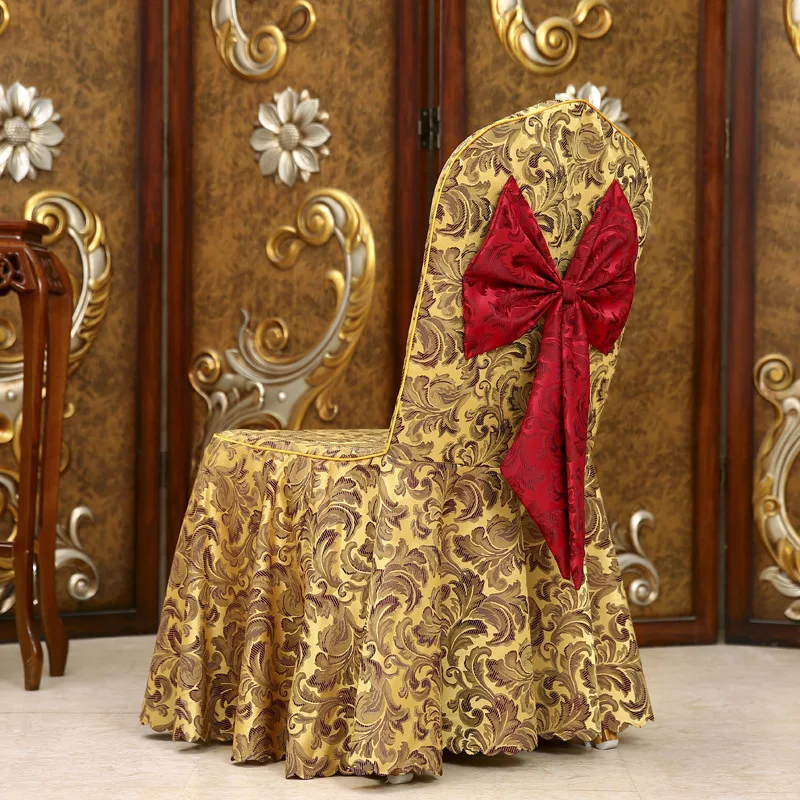 Banquet jacquard chair cover elastic chair cover chair cover flat