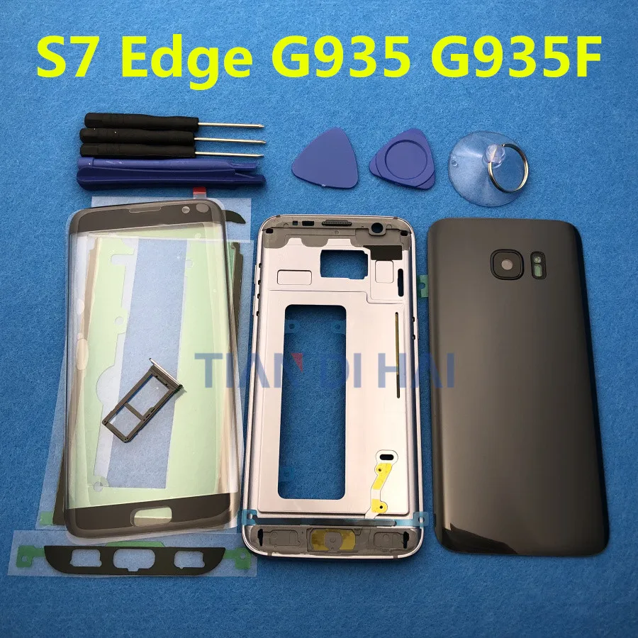 

Full Housing Cover Case Chassis Middle Frame Bezel + Front Glass Lens + Tools For Samsung Galaxy S7 Edge G935 G935F SM-G935F
