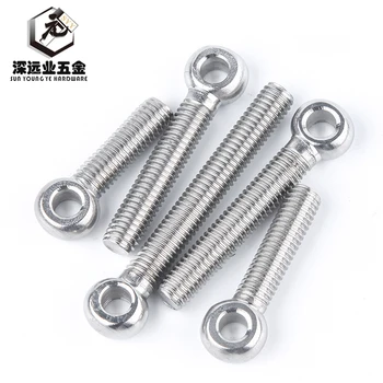 

200pcs M6 304 Stainless Steel Eye Bolts Fisheye With Holes Bolt GB798 Eyelet Screw Stud Articulated Anchor Bolt Fasterners Bolt