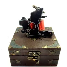 BJT Премиум тату машинка для растушевывания цвета профессионального качества тату пистолет лайнер чернила с классический деревянный коробка татуировки