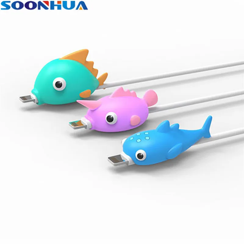 

Universal Cartoon Animal Data Cable Protector Line Cord Protective Case Cable Winder Organizer For iPhone Charging Cable Cover