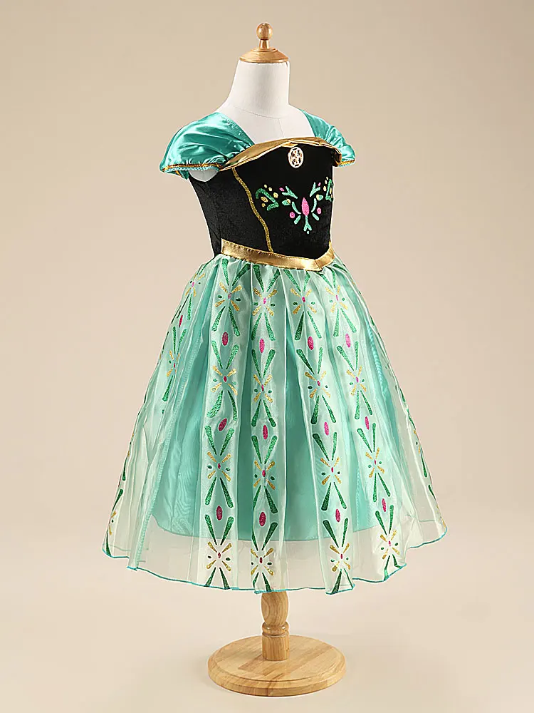 Детское платье принцессы Эльзы и Анны для девочек; вечерние платья fantasia vestidos; летние платья для маленьких детей; одежда на заказ; vestido infantil