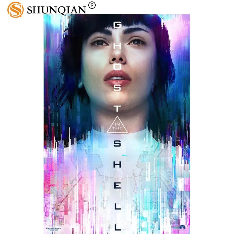 Custom canvas poster Art Ghost In The Shell Decoration cloth fabric wall print Silk Fabric Print | Дом и сад