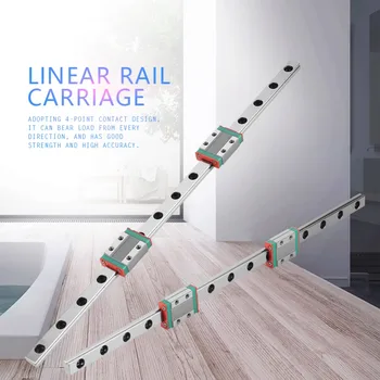 

MGN9B 300mm Length Linear Guide Rail 9mm Width linear motion rail with 2pcs MGN9B Rail Block Carriage Linear Slide rail New