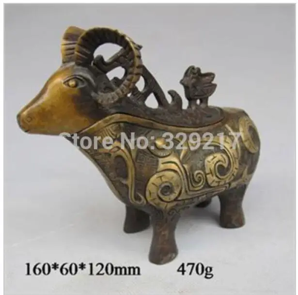 

67110235+++China hand made bronze sheep statue Incense