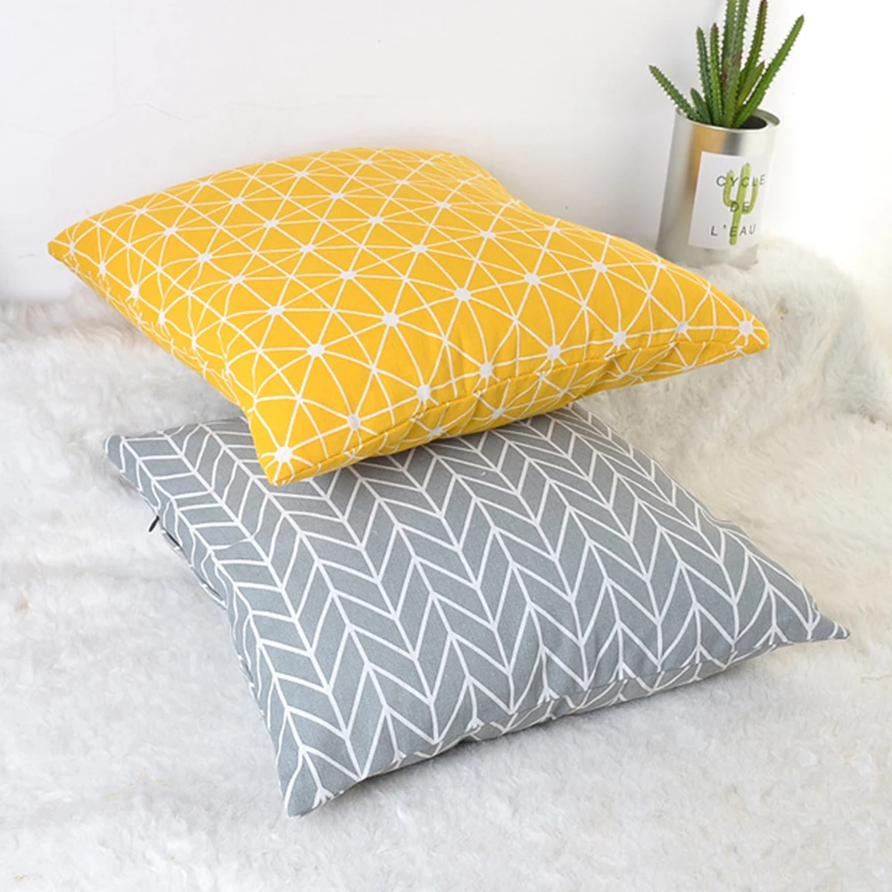 

Urijk Geometric Printed Throw Cushion Cover Bedroom Grometric Striped Cushion Covers Printing Cushion Pillow Case 45x45cm