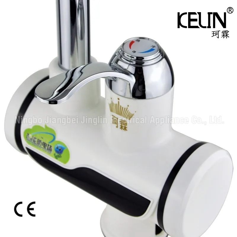 

Electric Water Heater Small Deck Mounted Kitchen Bathroom Heating Faucet with Shower Head Instant Water Heater