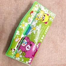Multifunctional stationery box double faced automatic plastic pencil box pencilcase
