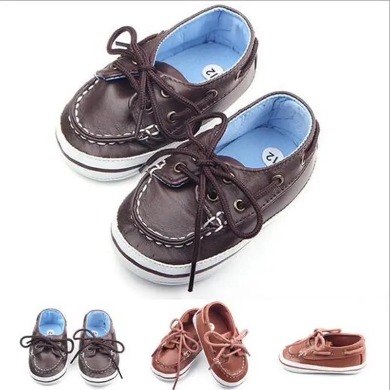 2016FashionCasualPULeatherNewbornBabyBoyKidsFirstWalkerSoft