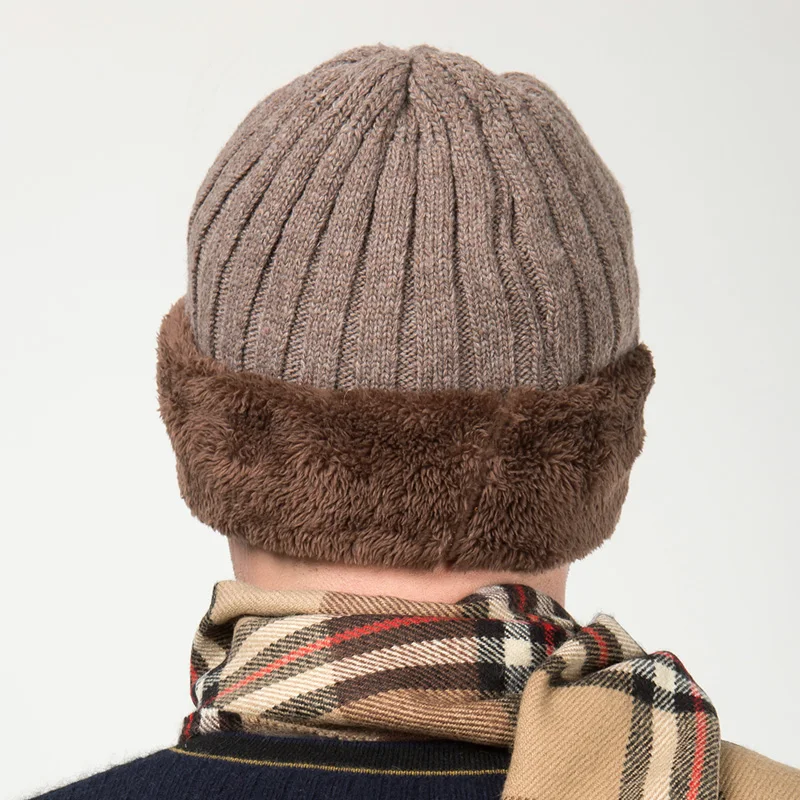 Мужская кашемировая вязаная теплая шапка Yong Man, зимняя шапка для отдыха, Мужская осенняя и зимняя вязаная шапка, повседневные Шапки для студентов, B-0668