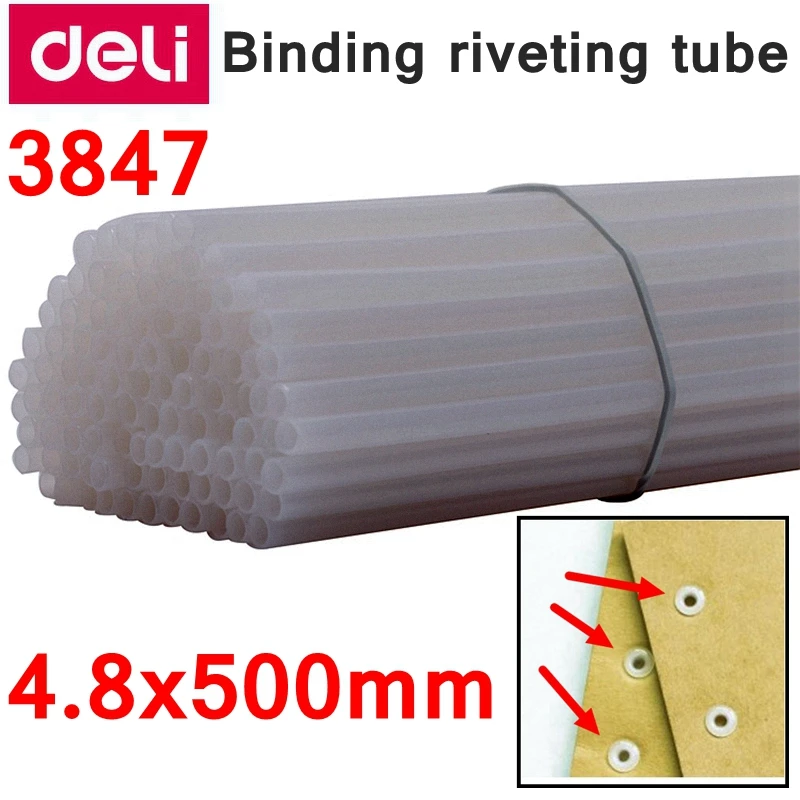 

10PCS/LOT Deli Nylon PA Binding riveting tube 4.8-6.0x500mm reviting binding machine suppliers binding suppliers reviting tube