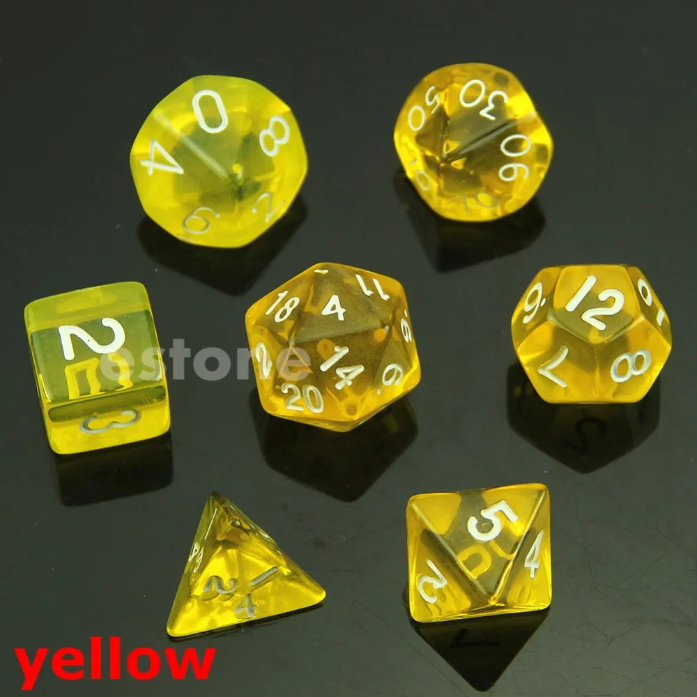 MTG RPG D& D DND Poly Dice настольная игра Набор из 7 сторонних штампов D4 D6 D8 D10 D12 D20 и Прямая поставка