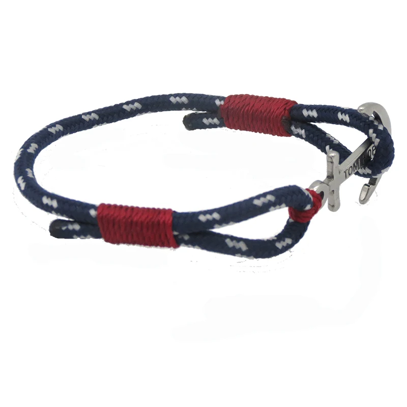 

Handcraft Steel Tom Hope Bracelet with Box Atlantic Red Men Navigation Anchor Bracelet Charm Bracelet for Women BFF Pulseira