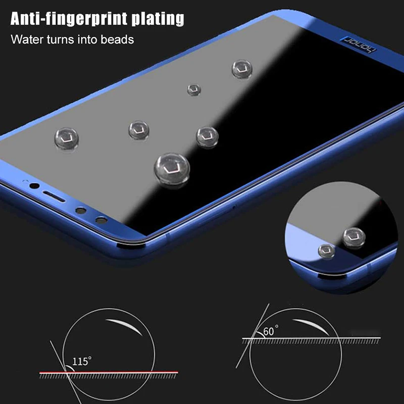 Raugee Стекло для Huawei Honor 9 облегченное закаленное стекло полное покрытие тела Экран