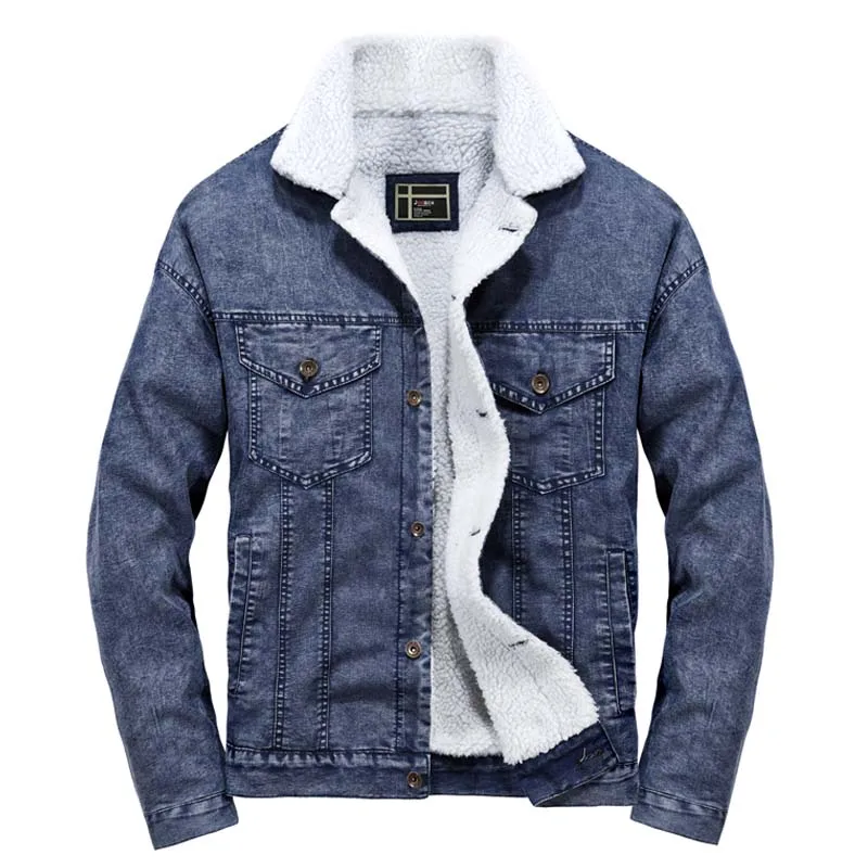 

Winter New Warm Denim Fleece Parkas Jackets Mens Cotton Thicken Over Coat Winter Jackets and Coats Men Outwear Parka Homme S-XXL