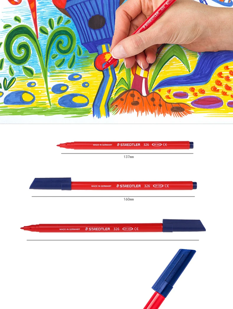 STAEDTLER моющаяся детская живопись, живопись, граффити, 20 цветов | 10 цветных акварельных ручек