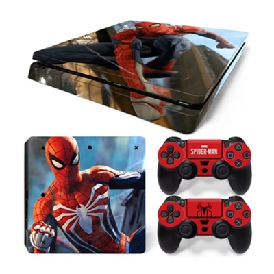 Человек-паук кожа для Playstation 4 PS4 Slim Skins наклейка для консоли контроллер Play станция 4 SLIM Виниловые Наклейки Обложка протектор - Цвет: TN-PS4Slim-2001