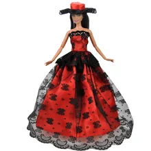 Gothic Lolita Dress for Barbie Doll Clothes Accessories Play House Dressing Up Costume Kids Girls Toys Gift leadingstar 20 pcs lot pink hangers dress clothes accessories for barbie doll pretend play new year girls gift zk15