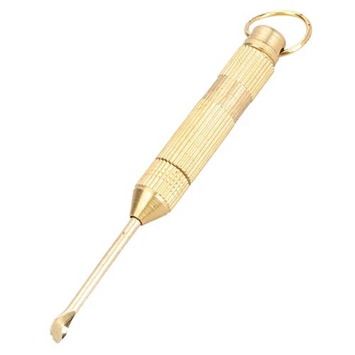 

4 In 1 Multi Functional Golden Opener Screwdriver Mini Steel Earpick Ear Cleaners Keychain Handle