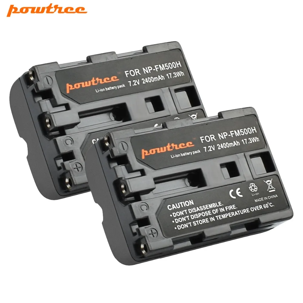 

2X 2400mAh NP-FM500H NP FM500H NPFM500H FM500 Camera Battery For Sony A57 A58 A65 A77 A99 A550 A560 A580 Battery NP-FM500H L20