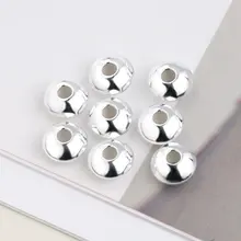 Новинка, серебряные бусины 925 пробы, изысканные круглые бусины-разделители для браслета, ожерелья, ювелирных изделий, сделай сам