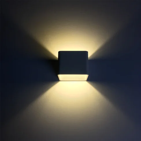 Cube COB светодиодный настенный светильник для внутреннего освещения, современное Домашнее освещение украшение, бра, алюминиевая лампа 6 Вт