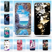 For Huawei Honor 8 Case Cartoon 3D Relief Printing Pattern Back Cover TPU Soft Silicone Case Coque Capa Funda