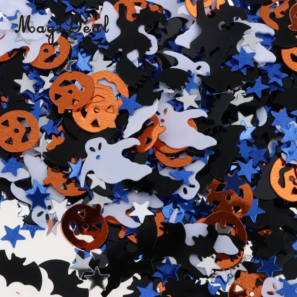 15g Assorted Halloween Pumpkin Witch Star Table Confetti DIY Party Decor