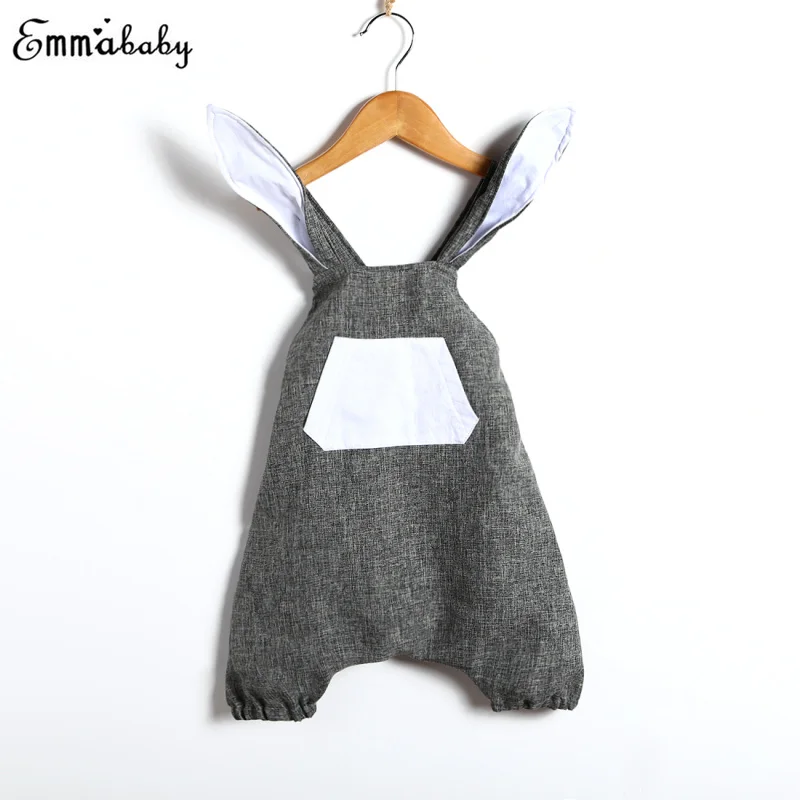 Cute Rabbit Ear Baby Rompers For Babies Boys Girls Clothes Overall Dress Jumpsuit Infant Costume Baby Outfit