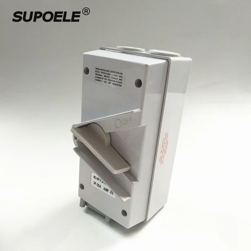 IP65 1P 2P 3P 4Poles 20A 35A 40Amp Weatherproof Isolating