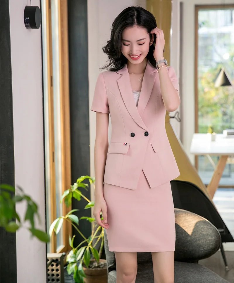 Aliexpress.com : Buy Summer Fashion Ladies Pink Blazer Women Business ...