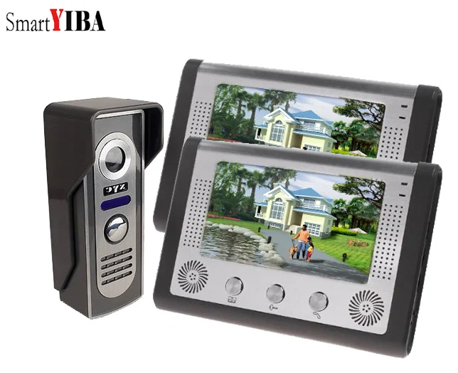 SmartYIBA 7 дюймов проводной видеодомофон домофон система видео дверной звонок комплект поддержка мониторинг разблокировка двухканальная дверь говорящая