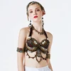 2022 New Tribal Belly Dance Push Up Beaded Bra B/C Cup Vintage Gypsy Bra with Coins and Shells ► Photo 2/6