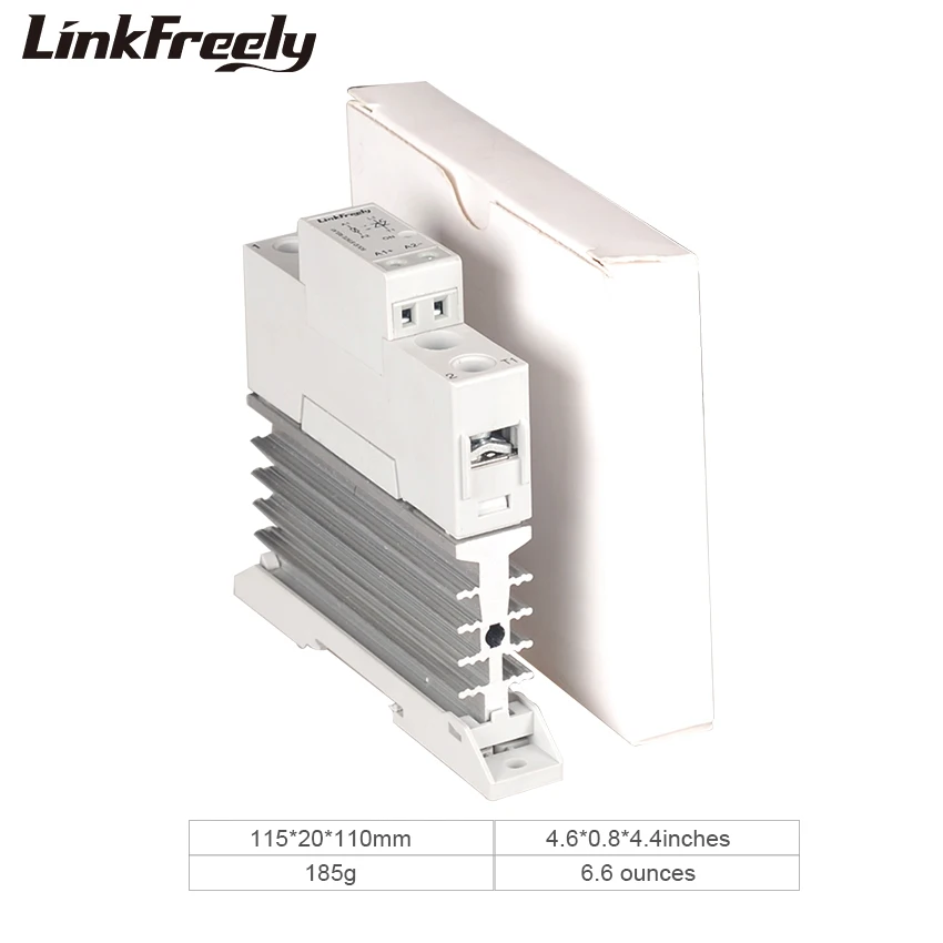 TRD600D25L тепловой радиатор SSR твердотельное реле Din Rail 25A 24-600VDC выход 5 в 12 В 24 В DC вход Автоматизация триггера реле питания