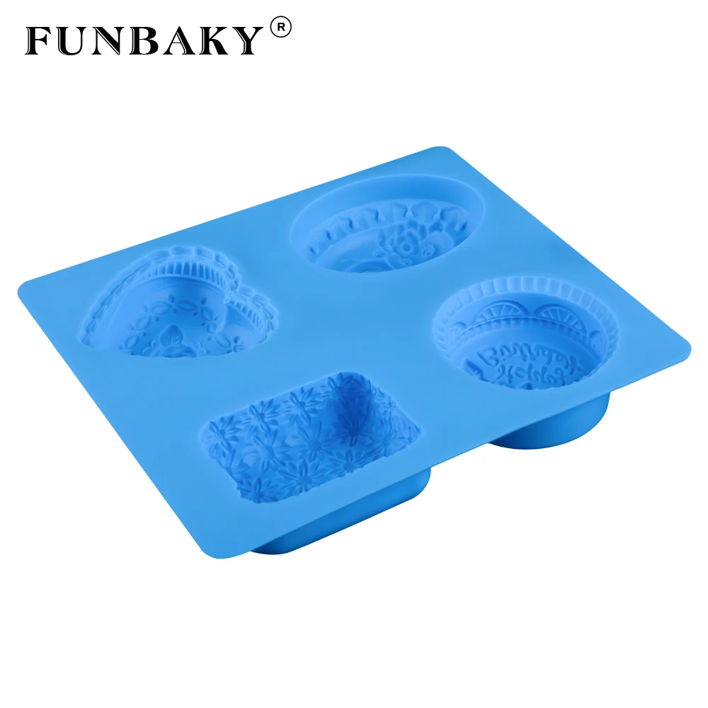 FUNBAKY 3D круглые силиконовые формы в форме сердца инструменты для украшения торта