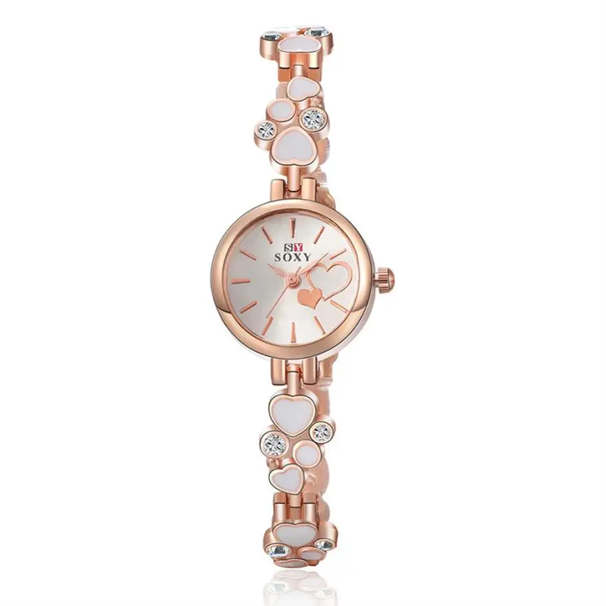 

Women Bracelet Wrist Watch Rose Gold Female Girl Gift Alloy Quartz Watch reloj Mujer Pulsera ladies Watch