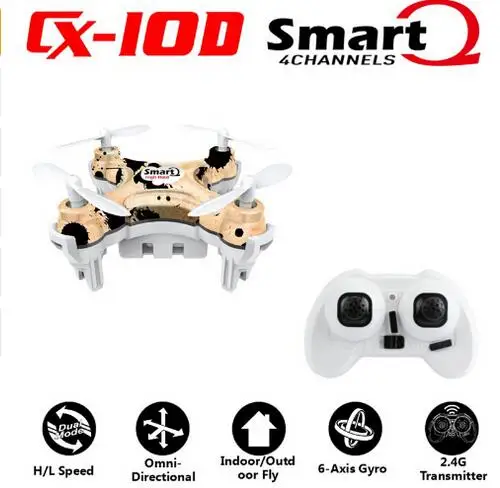

CX-10 New Mini RC Drone CX-10D 2.4G 6-axis with High Hold Mode LED RC Quadcopter RTF rc toys for child best gift education toys