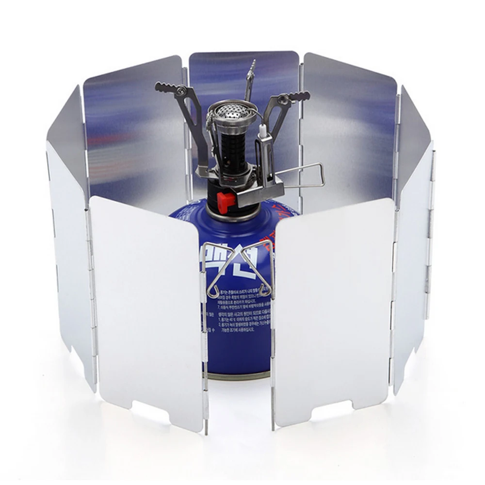 2018 Hot 9 Plates Outdoor Gas Camping Stove Wind Screen Shield Windproof Board Foldable Camp 2018 Hot 9 Plates Outdoor Gas Camping Stove Wind Screen Shield Windproof Board Foldable Camp