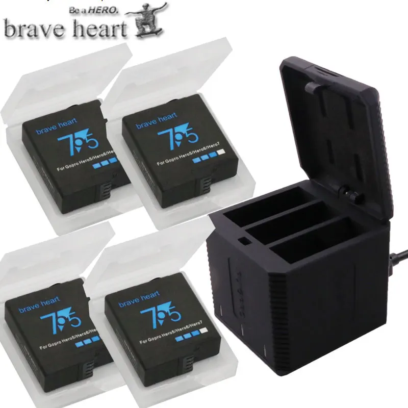 

high quatity Fully Decode Go pro Hero5 Hero6 hero 7 Battery For GoPro Go pro Hero 7 6 5 hero7 black Camera Accessories